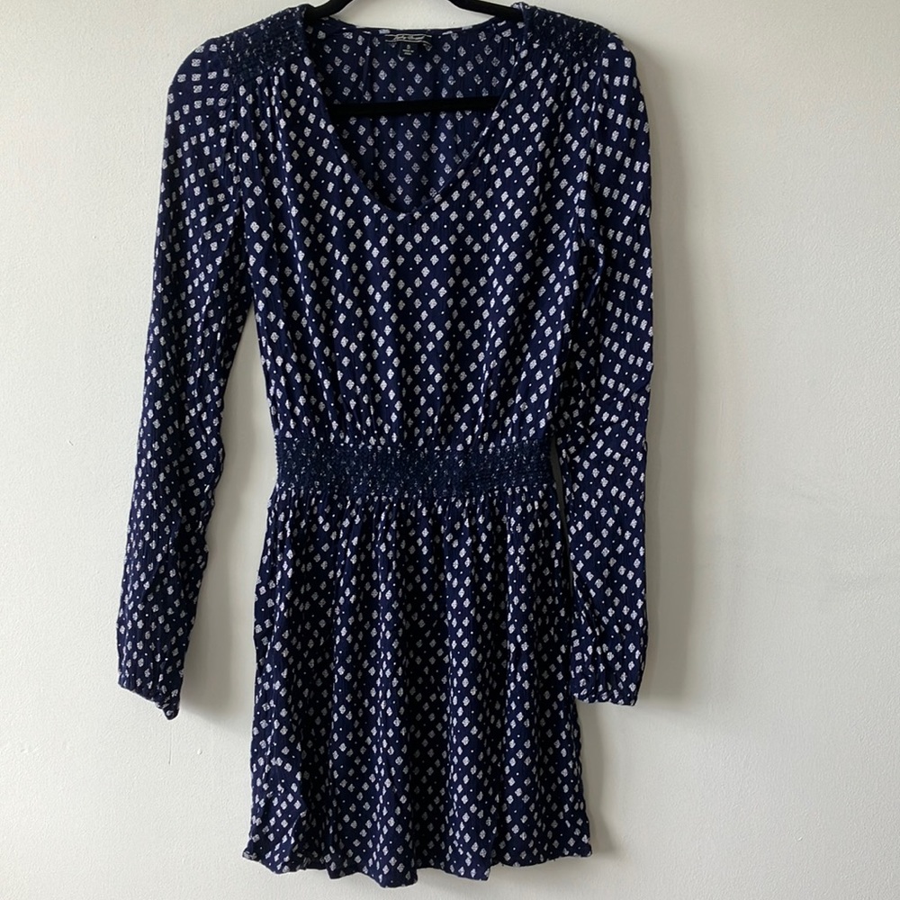 Long Sleeve Navy Lucky Brand Dress Size Small